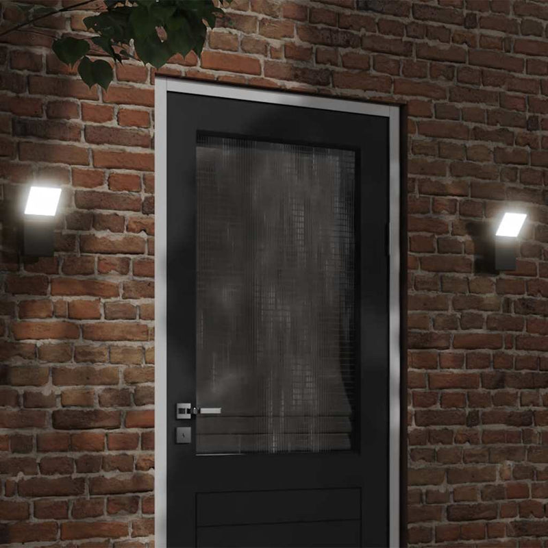 Load image into Gallery viewer, Vidaxl buitenwandlampen 2 st led gegoten aluminium zwart
