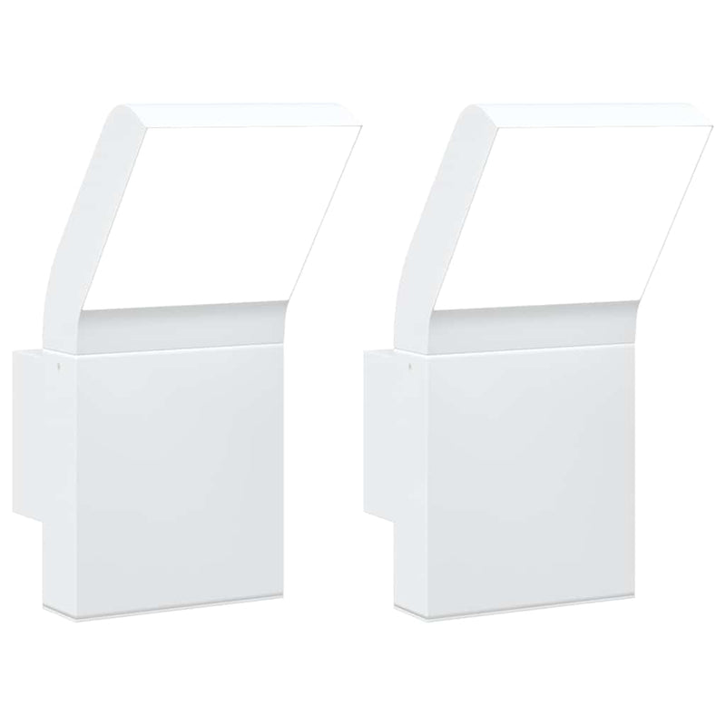 Load image into Gallery viewer, Vidaxl buitenwandlampen 2 st led gegoten aluminium wit
