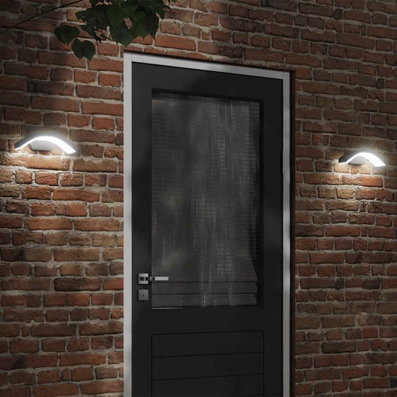 Load image into Gallery viewer, Vidaxl buitenwandlampen 2 st led gegoten aluminium zwart
