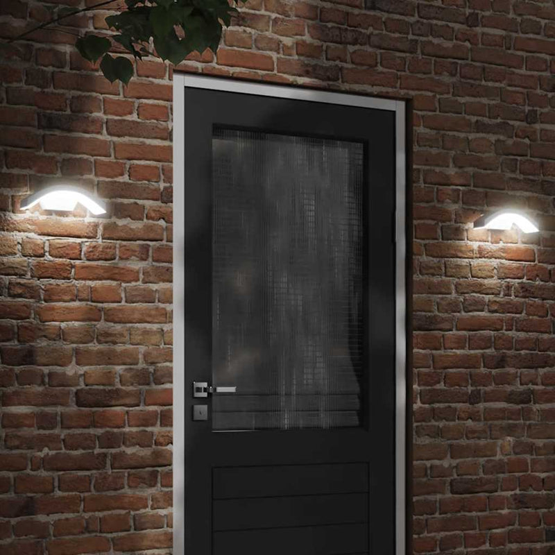 Load image into Gallery viewer, Vidaxl buitenwandlampen 2 st led gegoten aluminium wit
