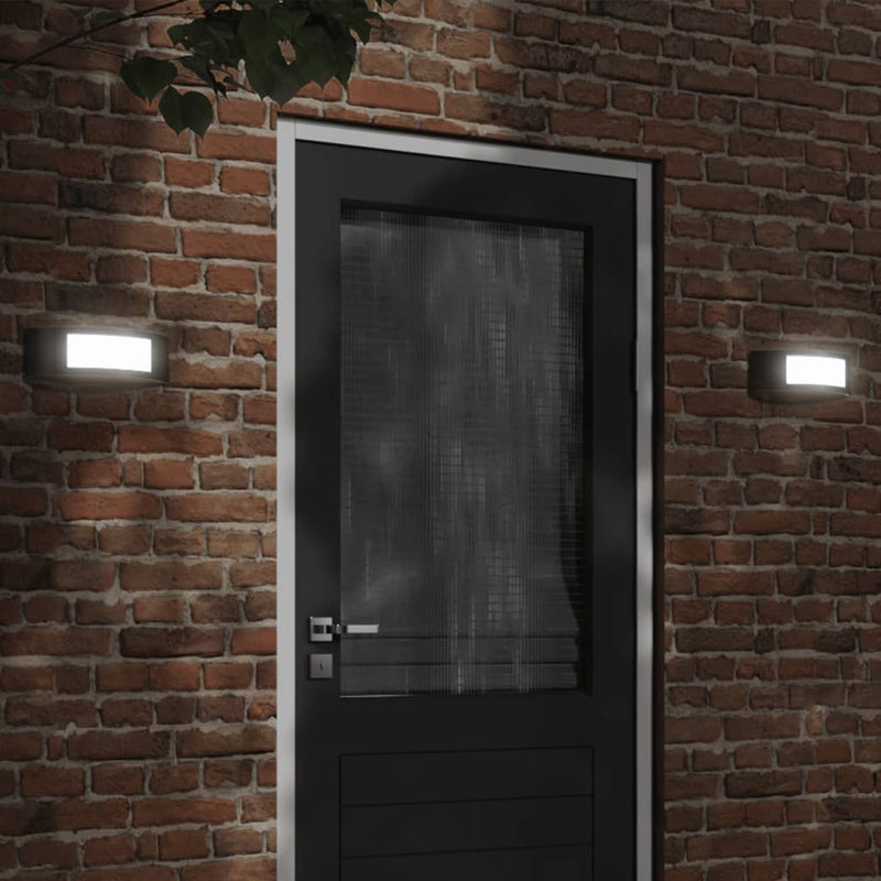 Load image into Gallery viewer, Vidaxl buitenwandlampen 2 st roestvrij staal zwart
