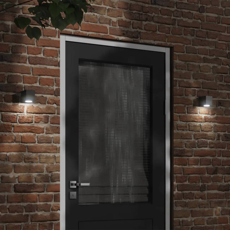 Load image into Gallery viewer, Vidaxl buitenwandlamp gegoten aluminium zwart
