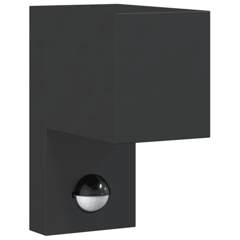 Load image into Gallery viewer, Vidaxl buitenwandlamp met sensor gegoten aluminium zwart
