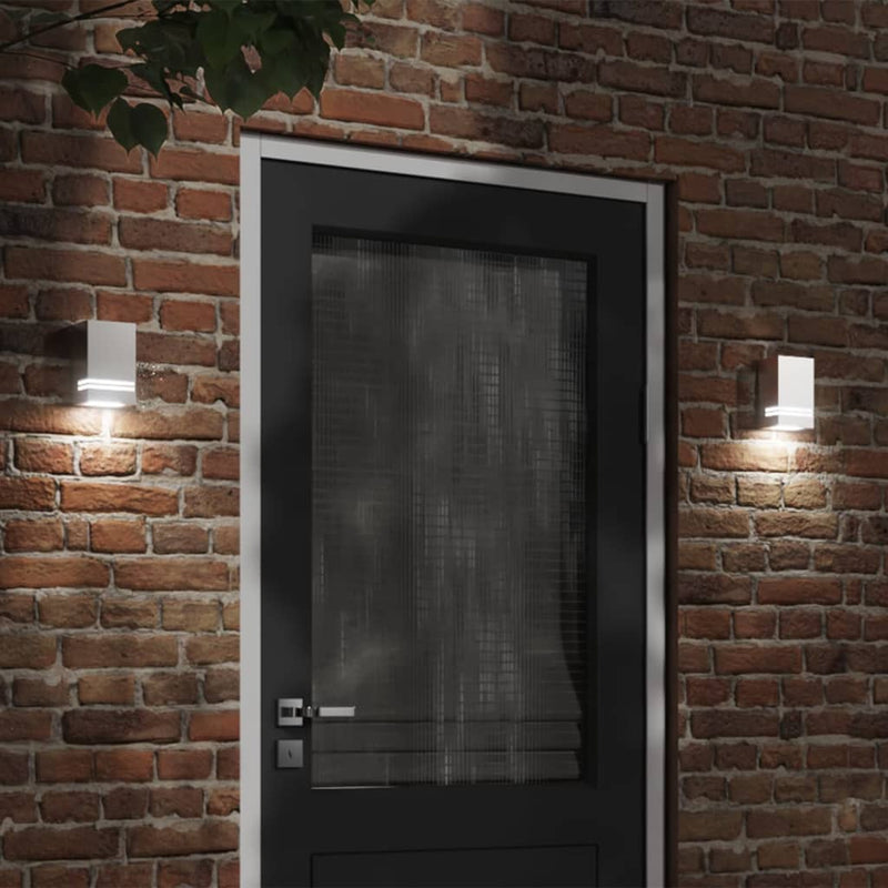 Load image into Gallery viewer, Vidaxl buitenwandlamp roestvrij staal zilverkleurig
