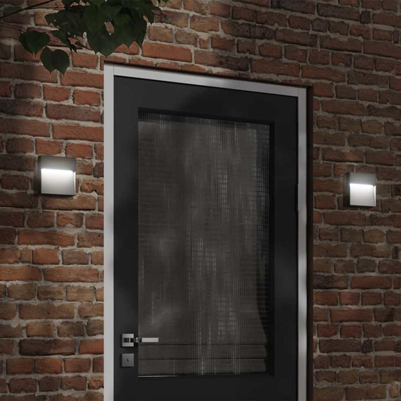 Chargez l'image dans la visionneuse de la galerie, Vidaxl buitenwandlamp led gegoten aluminium zwart
