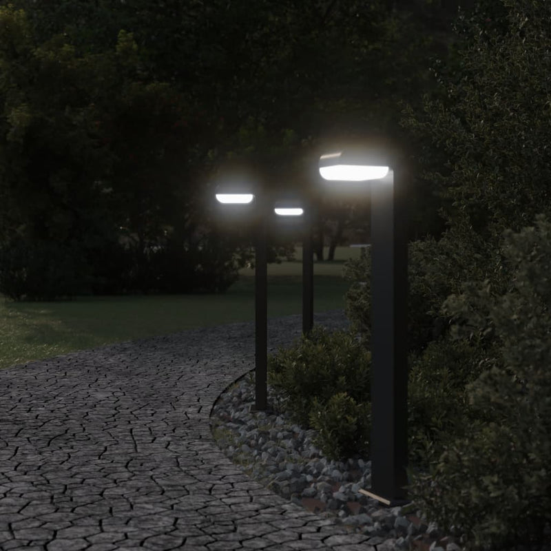 Load image into Gallery viewer, Vidaxl vloerlampen voor buiten 3 st 80 cm gegoten aluminium zwart
