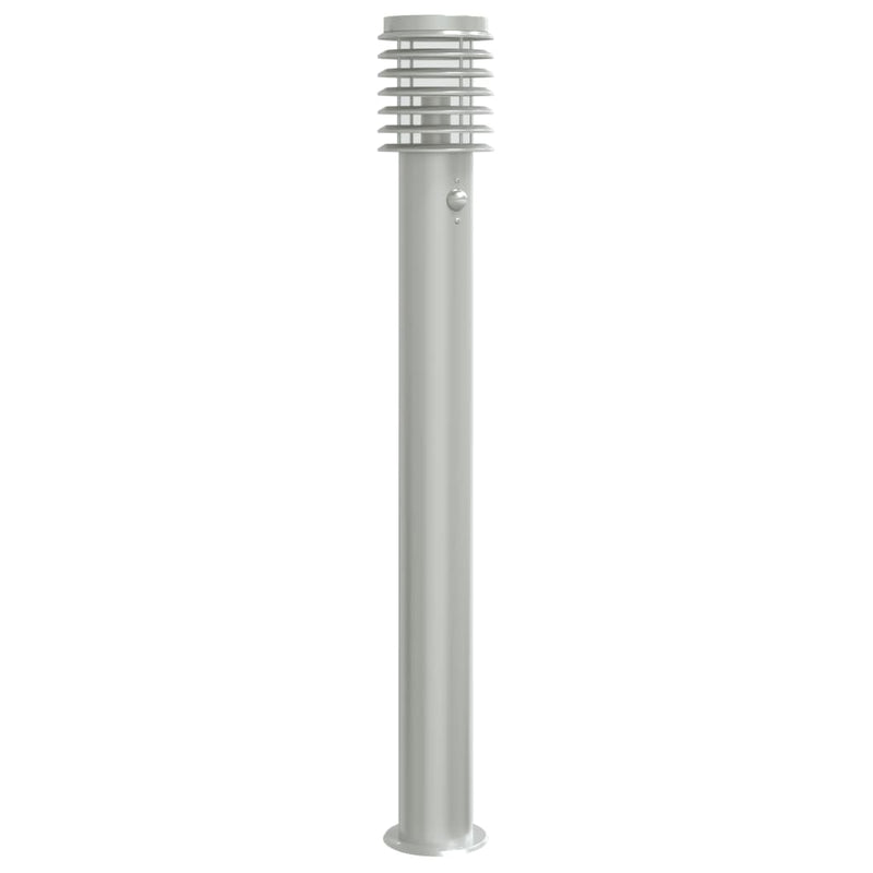 Load image into Gallery viewer, Vidaxl vloerlamp voor buiten met sensor 110 cm roestvrijstaal zilver
