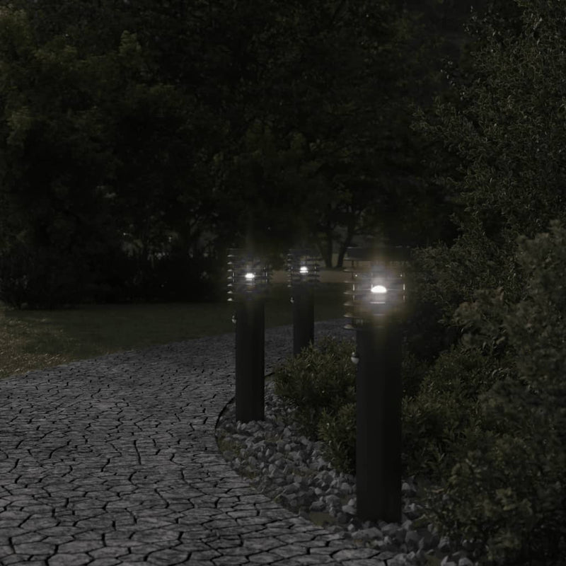 Load image into Gallery viewer, Vidaxl vloerlamp voor buiten met sensor 60 cm roestvrijstaal zwart
