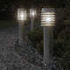 Vidaxl buitenvloerlampen 3 st stopcontact 60 cm roestvrijstaal zilver