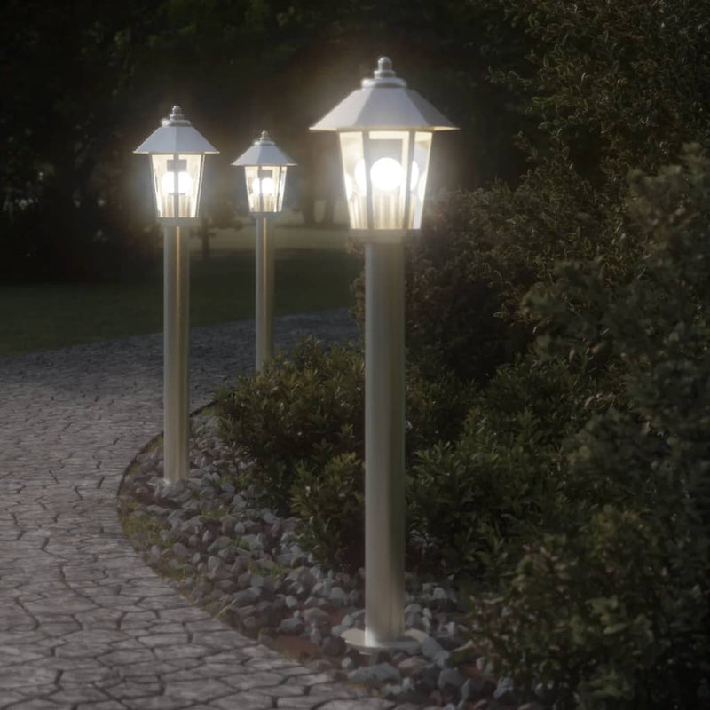 Load image into Gallery viewer, Vidaxl buitenvloerlamp 80 cm roestvrijstaal zilverkleurig
