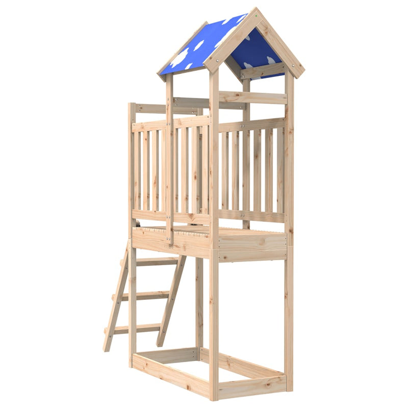 Load image into Gallery viewer, Vidaxl speeltoren met ladder 110,5x52,5x215 cm massief grenenhout
