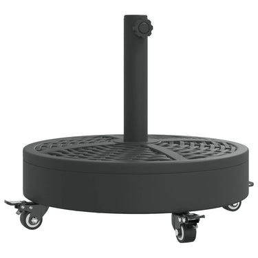 Vidaxl parasolvoet met wielen voor stok van ø38 48 mm 27 kg rond
