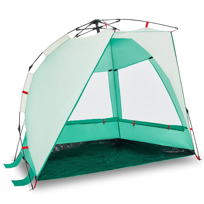 Load image into Gallery viewer, Vidaxl strandtent 2-persoons waterdicht snelontgrendeling zeegroen
