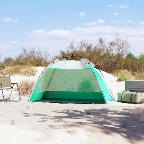 VidaXL Strandtent 2-persoons waterdicht snelontgrendeling zeegroen