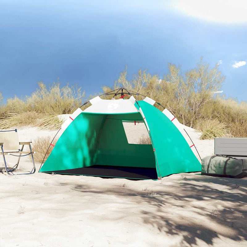 Load image into Gallery viewer, Vidaxl strandtent 2-persoons waterdicht snelontgrendeling zeegroen
