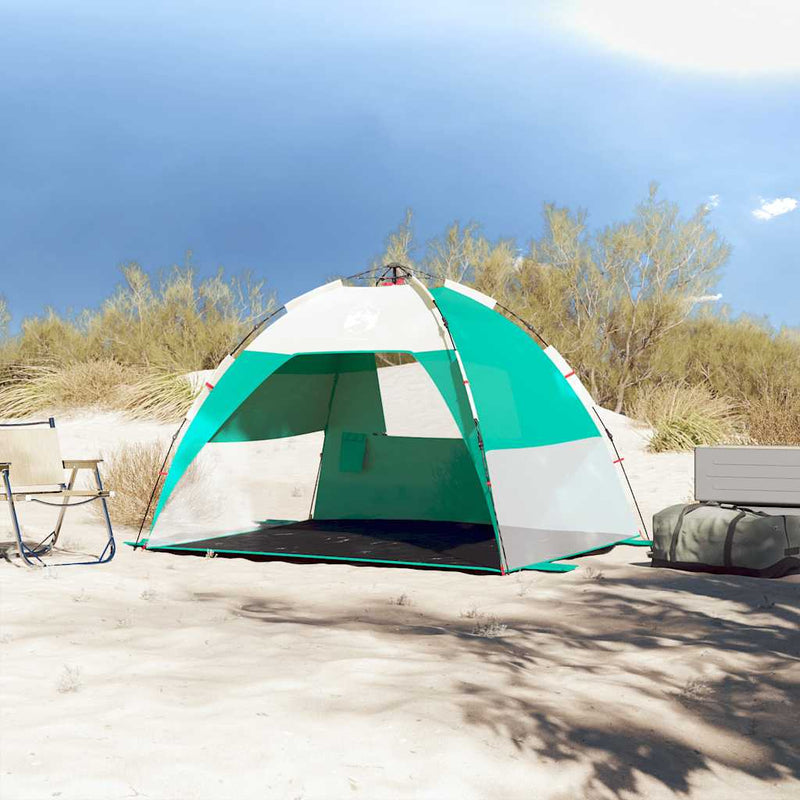 Load image into Gallery viewer, Vidaxl strandtent 2-persoons waterdicht snelontgrendeling zeegroen
