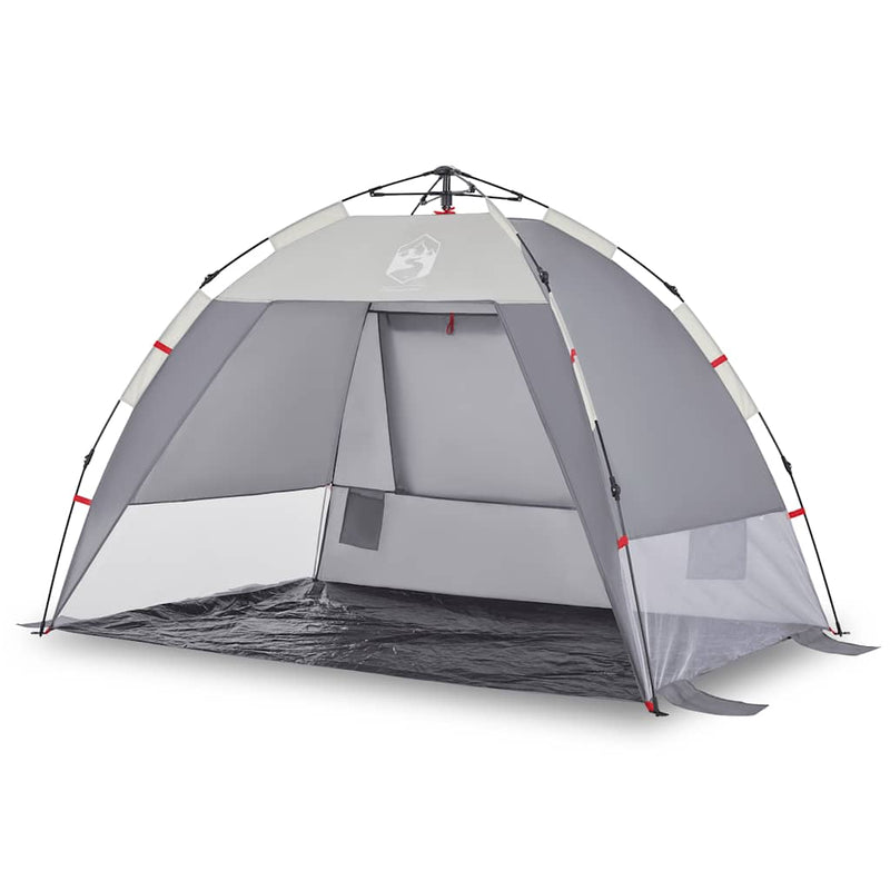 Load image into Gallery viewer, Vidaxl strandtent 2-persoons waterdicht snelontgrendeling grijs
