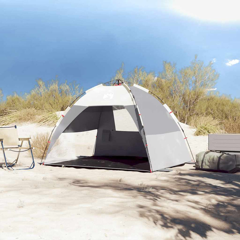 Load image into Gallery viewer, Vidaxl strandtent 2-persoons waterdicht snelontgrendeling grijs
