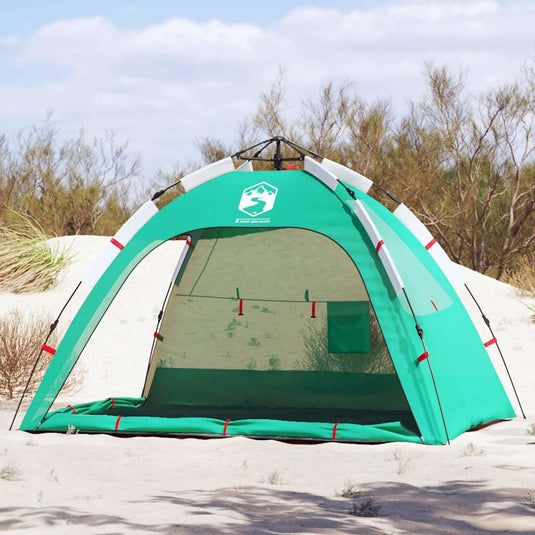 Vidaxl strandtent 2-persoons waterdicht snelontgrendeling zeegroen