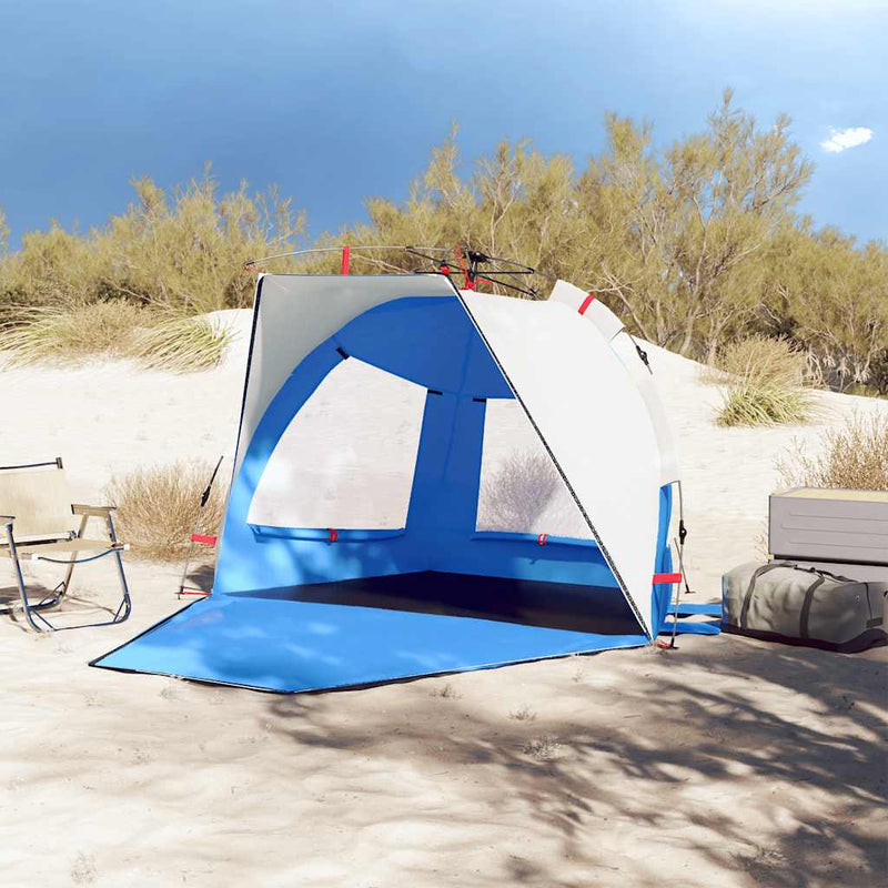 Load image into Gallery viewer, Vidaxl strandtent 2-persoons waterdicht snelontgrendeling azuurblauw
