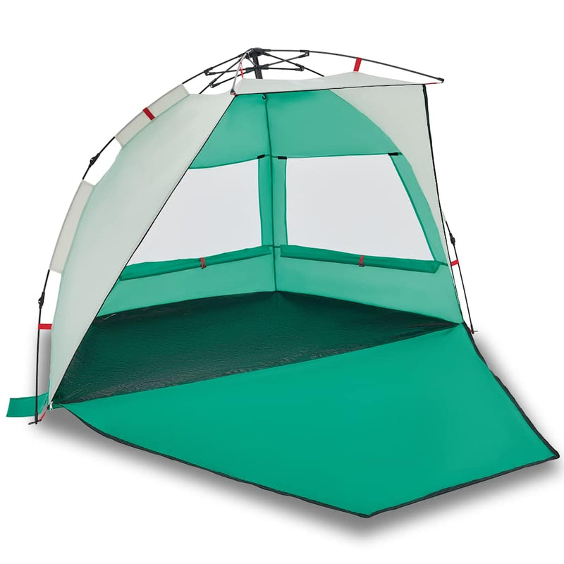 Load image into Gallery viewer, Vidaxl strandtent 2-persoons waterdicht snelontgrendeling zeegroen
