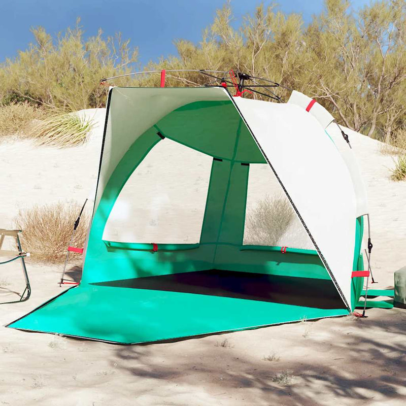 Load image into Gallery viewer, Vidaxl strandtent 2-persoons waterdicht snelontgrendeling zeegroen
