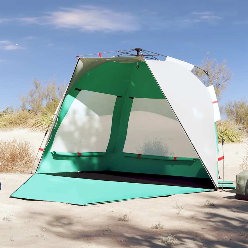 Load image into Gallery viewer, Vidaxl strandtent 3-persoons waterdicht snelontgrendeling zeegroen

