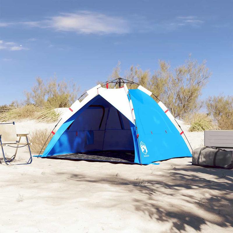 Load image into Gallery viewer, Vidaxl strandtent 3-persoons waterdicht snelontgrendeling azuurblauw
