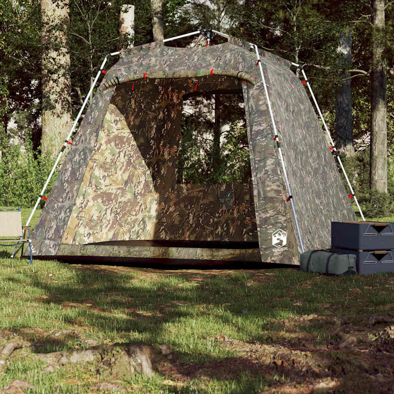 Load image into Gallery viewer, Vidaxl vistent 4-persoons snelontgrendeling camouflage
