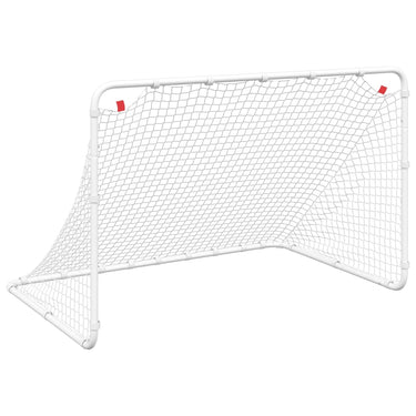 Vidaxl voetbaldoel wit 122x81x81 cm staal
