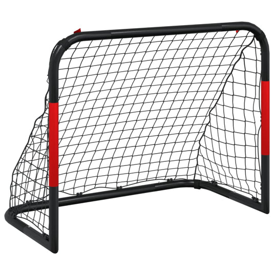 Vidaxl voetbaldoel met net 90x48x71 cm staal rood en zwart