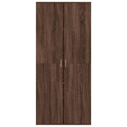 VidaXL Schoenenkast 80x39x178 cm bewerkt hout bruin eikenkleur