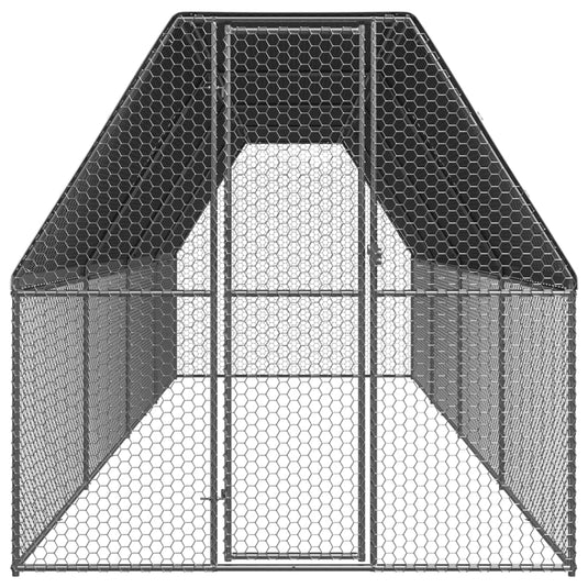 VidaXL Kippenhok 2x8x2 m gegalvaniseerd staal