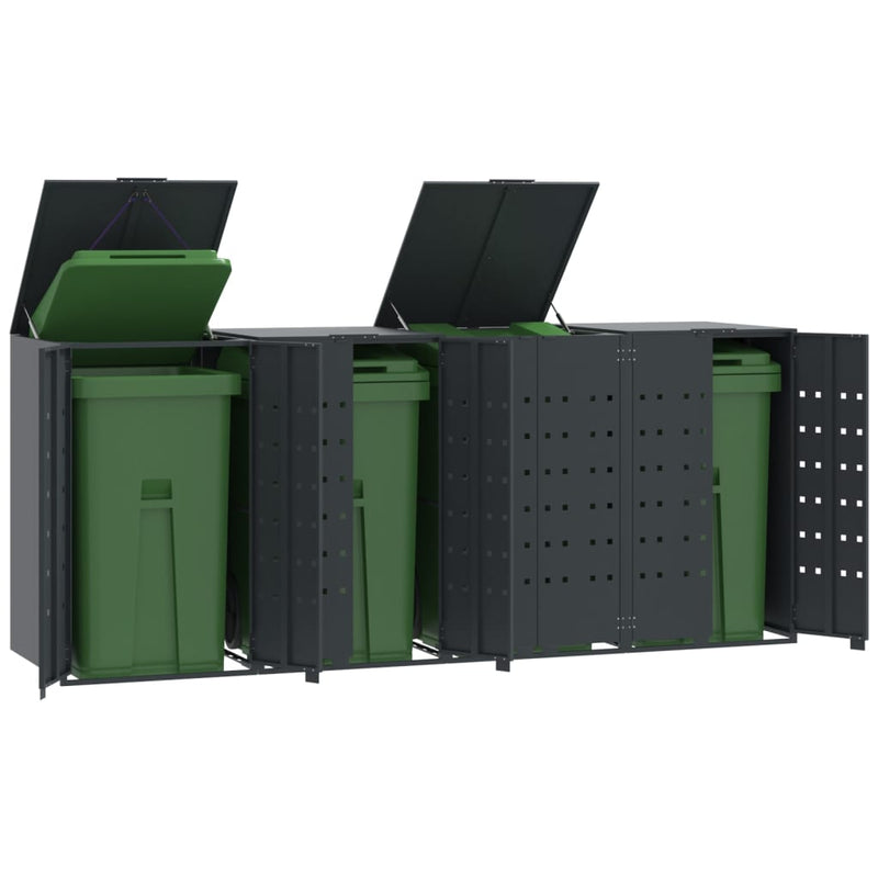 Load image into Gallery viewer, VidaXL Containerberging 4 containers 276x79x117 cm staal antraciet
