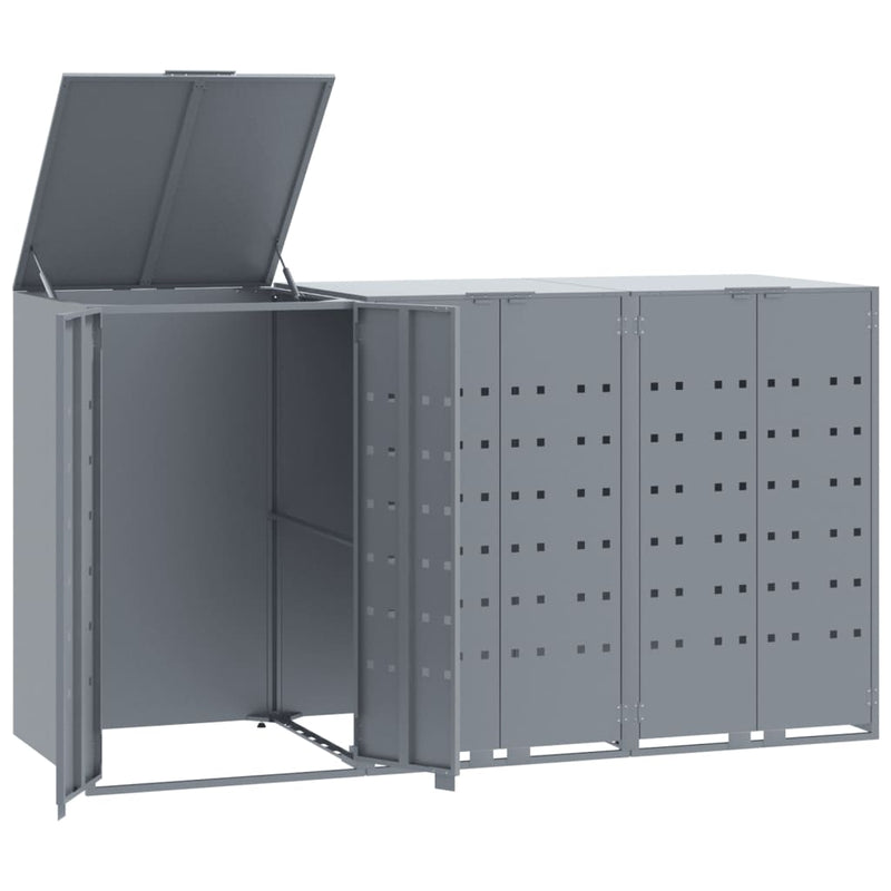 Load image into Gallery viewer, VidaXL Containerberging voor 3 containers 207x79x117 cm staal grijs
