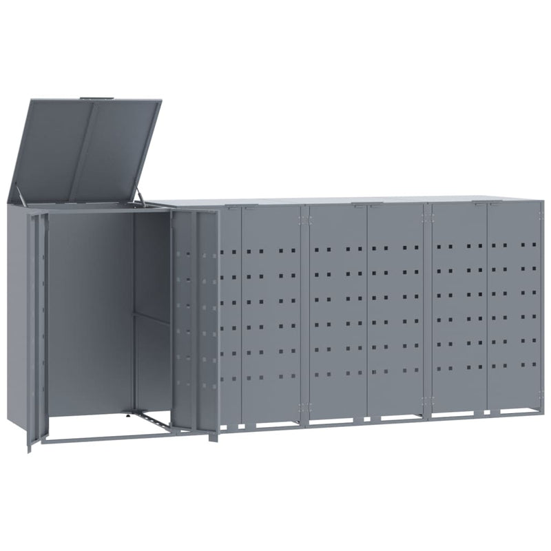 Load image into Gallery viewer, VidaXL Containerberging voor 4 containers 276x79x117 cm staal grijs
