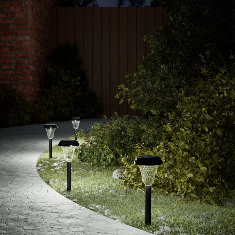 Load image into Gallery viewer, Vidaxl tuinpadverlichting 12 st solar met grondpennen wit
