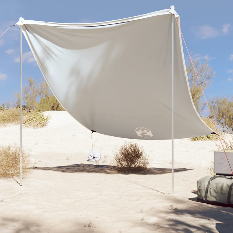 Load image into Gallery viewer, Vidaxl strandluifel met zandankers 214x236 cm grijs

