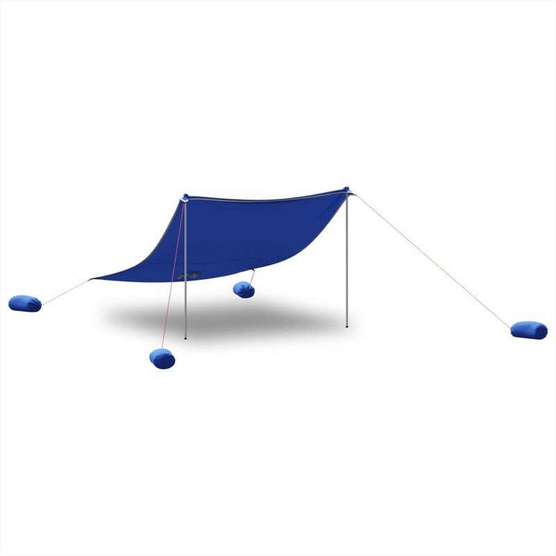 Load image into Gallery viewer, Vidaxl strandluifel met zandankers 304x300 cm blauw
