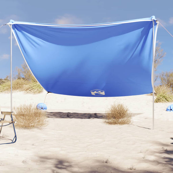 VidaXL Strandluifel met zandankers 304x300 cm blauw