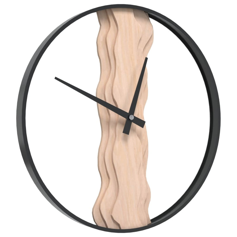 Load image into Gallery viewer, Vidaxl wandklok ø35 cm ijzer en eikenhout bruin
