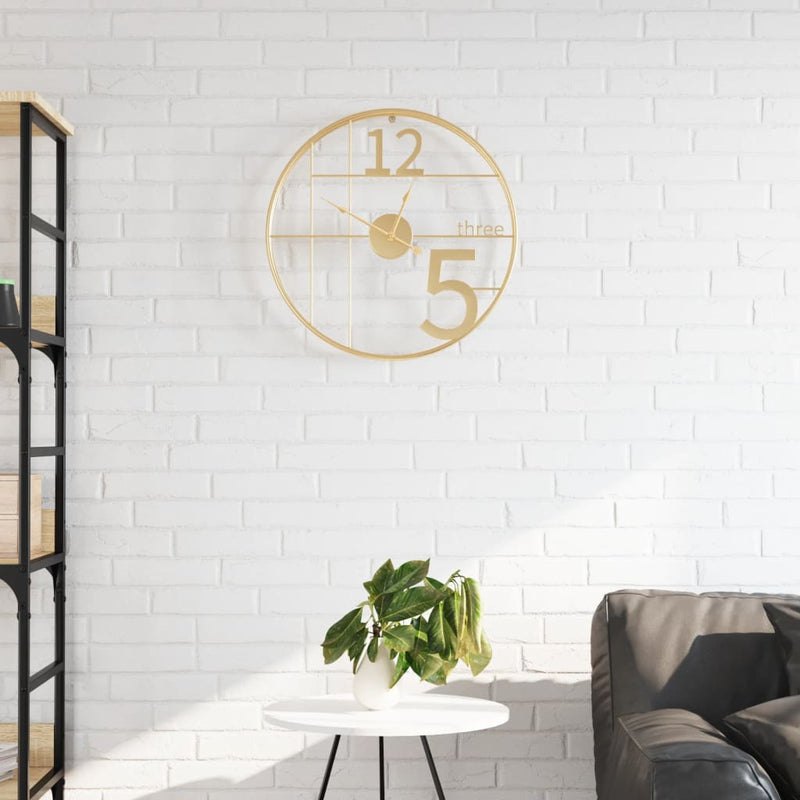 Load image into Gallery viewer, Vidaxl wandklok ø50 cm ijzer goudkleurig
