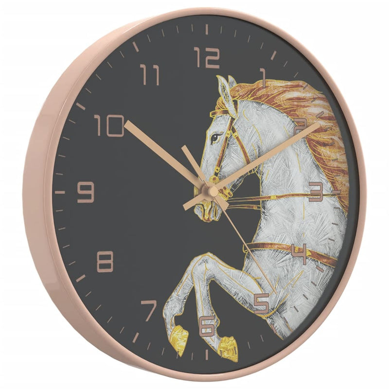 Load image into Gallery viewer, Vidaxl wandklok ø29,5 cm polystyreen en glas goudkleurig en wit
