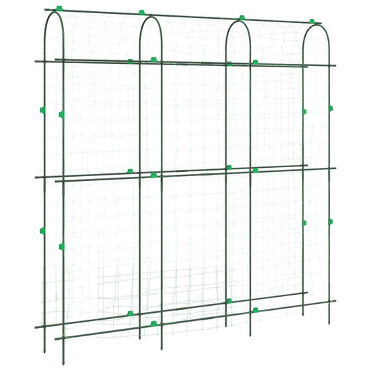 Vidaxl plantenklimrek u-vorm 181x31x182,5 cm staal