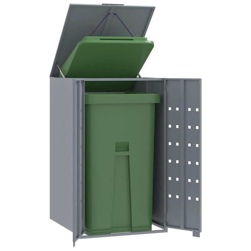 Load image into Gallery viewer, Vidaxl containerberging voor 1 container 69x79x117 cm staal grijs
