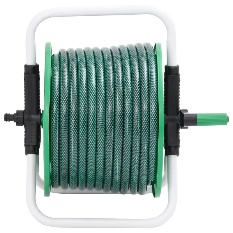 Afbeelding laden in galerijviewer, Vidaxl slanghaspel vrijstaand met 20 m slang pvc groen
