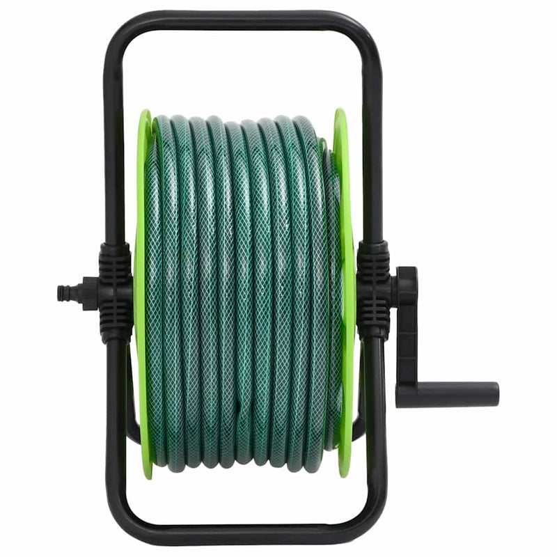 Afbeelding laden in galerijviewer, Vidaxl slanghaspel met slangkoppelset 0,75 20 m vrijstaand pvc groen
