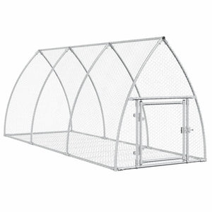 Vidaxl konijnenhok 300x105x120 cm gegalvaniseerd staal zilverkleurig