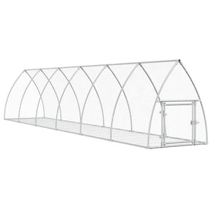 Vidaxl konijnenhok 600x105x120 cm gegalvaniseerd staal zilverkleurig