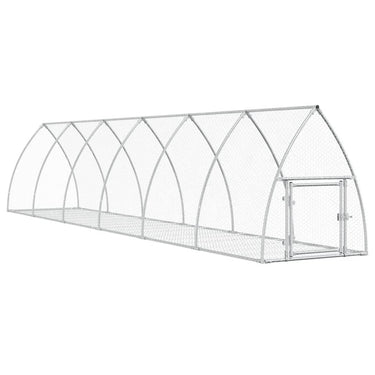 Vidaxl konijnenhok 600x105x120 cm gegalvaniseerd staal zilverkleurig